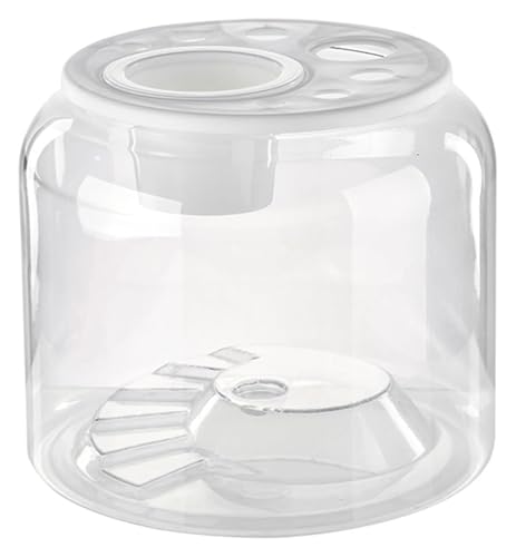 DMBBSAPBSH Goldfischglas, Fischschale, Haushalt Schildkröte Box Mit Deckel Runde Fisch Tank for Wohnzimmer Büro Desktop von DMBBSAPBSH