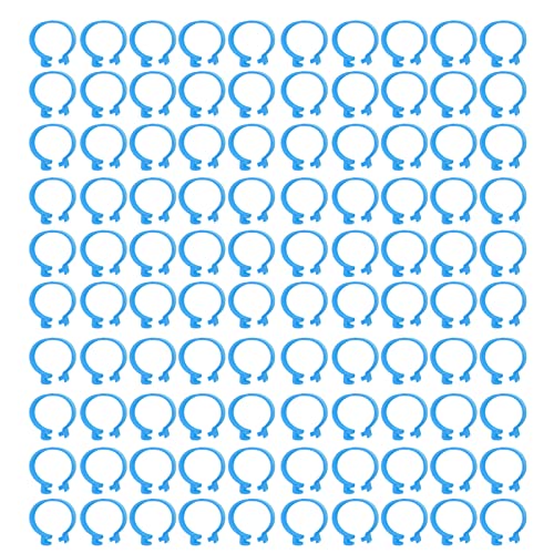 DMLENGOIN 100 Stück Geflügelbein-Identifikationsbänder aus Kunststoff für Hühner, Enten, Gänse (25mm) von DMLENGOIN