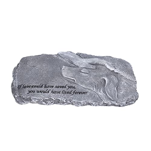 DMLENGOIN Haustier-Gedenkstein, Kunstharz, wetterfeste Grabstein-Gartendekoration (Type A (Supplier Specification: Rock Color)) von DMLENGOIN