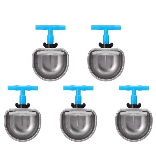 DMLENGOIN Edelstahl AUTOMATISCHER Kaninchen-Trinker-NIPPEL-SCHÜSSEL-BEWÄSSERER-Bauernhof-ZUBEHÖR 5-TLG (-3112190131012) von DMLENGOIN