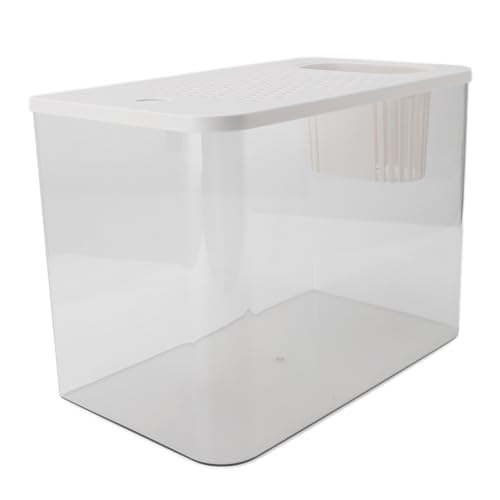 Kleines Aquarium, Fischtransportbehälter, tragbar, durchsichtige Kunststoff-Aquarien, Mini-Aquarium, Goldfisch-Aquarium, Reise-Aquarium, Beta-Aquarium (White) von DMLENGOIN