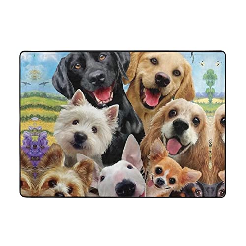 Niedlicher Haustier-Hunde-Teppich, Zimmer, Schlafzimmer, übergroß, fusselfrei, 203,2 x 147,7 cm, weich, mit feinem Nickerchen, verschleißfest Niedlicher Haustier-Hunde-Teppich, Zimmer, Schlafzimmer, übergroß, fusselfrei, 203,2 x 147,7 cm, weich, mit feinem Nickerchen, verschleißfest von DMORJ