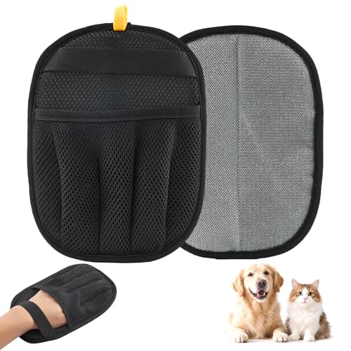 Tierhaarentferner-Handschuhe, 2 Stück, verbesserter Fünf-Finger, elektrostatisch, wiederverwendbar, für Katzen und Hunde, Haustierpflege, Haarentfernungshandschuh für Wäsche, Couch, Teppich, Autositz Tierhaarentferner-Handschuhe, 2 Stück, verbesserter Fünf-Finger, elektrostatisch, wiederverwendbar, für Katzen und Hunde, Haustierpflege, Haarentfernungshandschuh für Wäsche, Couch, Teppich, Autositz von DMwespe