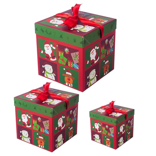 Christmas Boxes, Christmas Decorations Box, 3 Sizes Stackable Box Tower Decor, Stackable Boxes, Christmas Nested Box Set for New Year Packaging Christmas Boxes, Christmas Decorations Box, 3 Sizes Stackable Box Tower Decor, Stackable Boxes, Christmas Nested Box Set for New Year Packaging von DNCG
