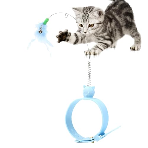 DNCG Cartoon Swing Spring – Katzenstab-Spielzeug | Katzen-Teaser Zauberstab mit Feder | Indoor-Katzen entspannendes Zubehör, kreatives bequemes Katzenspielzeug mit verstellbarem Gummihalsband für DNCG Cartoon Swing Spring – Katzenstab-Spielzeug | Katzen-Teaser Zauberstab mit Feder | Indoor-Katzen entspannendes Zubehör, kreatives bequemes Katzenspielzeug mit verstellbarem Gummihalsband für von DNCG