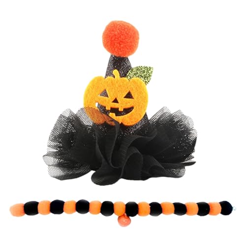 Halloween-Kostüm für Katzen, Halloween-Hut für Katzen - Katzenkostüme aus Netzstoff für den Urlaub | Bequeme lustige Kopfbedeckungen, bunte Katzenkostüme für Spaziergänge, Gioch Halloween-Kostüm für Katzen, Halloween-Hut für Katzen - Katzenkostüme aus Netzstoff für den Urlaub | Bequeme lustige Kopfbedeckungen, bunte Katzenkostüme für Spaziergänge, Gioch von DNCG