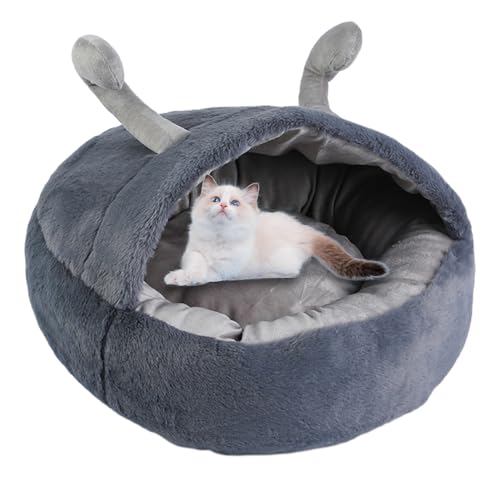 Hooded Cat Nest, Adorable Pet Cave, Hooded Kitten Bed, Pet Bed Hooded Plush, Anti-nxiety Dog Cave for Pets, Indoor Cats, Small Dogs, Puppy, Kitten von DNCG