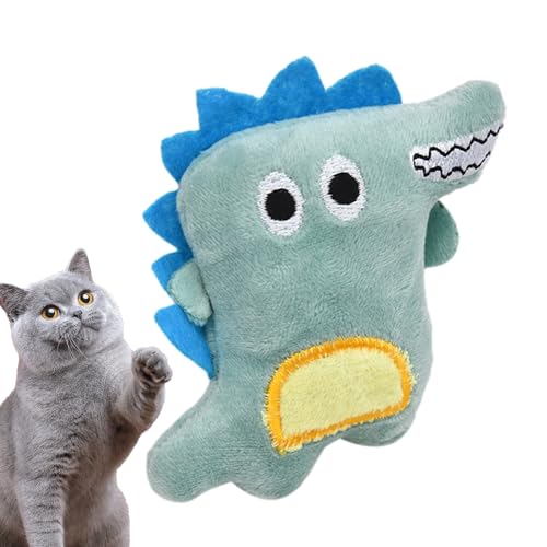 Knister-Katzenminze-Spielzeug, bissfestes Katzenminze-Spielzeug für Katzen, Katzenkissen, Katzenminze, wiederverwendbar, gefüllt, Cartoon-Katzenspielzeug für kleine, mittelgroße Katzen, Haustiere von DNCG