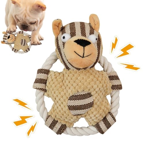 Quietschendes Spielzeug für Hunde – Baumwollseil für Haustiere, interaktives Hundespielzeug, weiches Quietscher, geknotetes Seilspielzeug, Hundespielzeug für kleine, mittelgroße und große Hunde Quietschendes Spielzeug für Hunde – Baumwollseil für Haustiere, interaktives Hundespielzeug, weiches Quietscher, geknotetes Seilspielzeug, Hundespielzeug für kleine, mittelgroße und große Hunde von DNCG