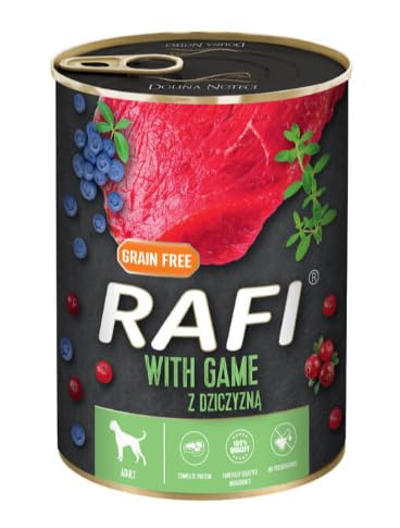DNP Sp. z o.o. Rafi Dog Pusz Nassfutter für Hunde, 400 g, Wyczna, Borowka, żurawina / 24 von DNP Sp. z o.o.