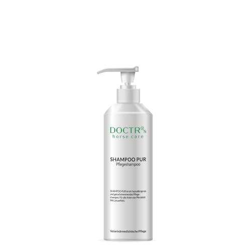 DOCTRs Pferdeshampoo – Pflegeshampoo – gegen Gerüche – Insekten und Parasitenabweisend – erregerhemmend – reduziert Haaren – pH-adaptiv – lebensmittelecht – ohne Duftstoffe – Shampoo PUR von DOCTR