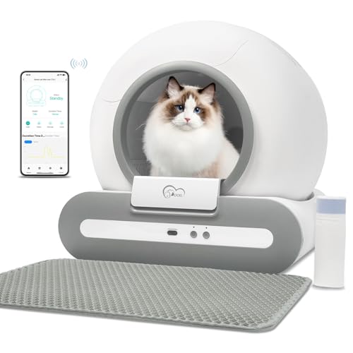 DOEL Upgrade Selbstreinigende Katzentoilette 65L Große Kapazität, Dreifacher Sicherheitsschutz, Automatische Katzentoilette APP-Gesundheitsüberwachung, Für Mehreren Katzen Geeignet mit Matte Einlagen DOEL Upgrade Selbstreinigende Katzentoilette 65L Große Kapazität, Dreifacher Sicherheitsschutz, Automatische Katzentoilette APP-Gesundheitsüberwachung, Für Mehreren Katzen Geeignet mit Matte Einlagen von DOEL
