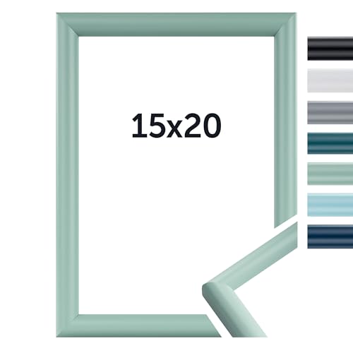 DÖRR Bilderrahmen Aqua - Moderne Farben - Klassischer Schlichter Rahmen - Echtes Glas - Echt Holz - from Italy Hellgrün 15x20 DÖRR Bilderrahmen Aqua - Moderne Farben - Klassischer Schlichter Rahmen - Echtes Glas - Echt Holz - from Italy Hellgrün 15x20 von DÖRR