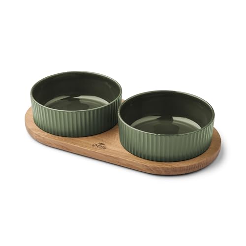 DOG Copenhagen Kronborg Futterstation, M, Racing Green/Oak DOG Copenhagen Kronborg Futterstation, M, Racing Green/Oak von DOG Copenhagen