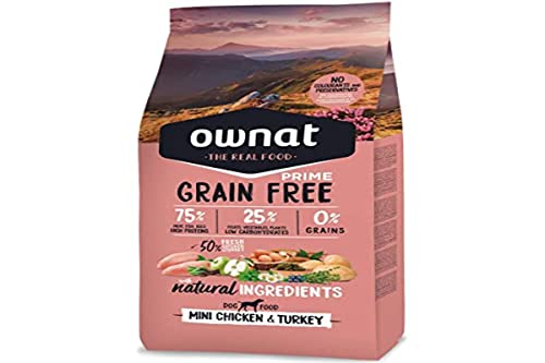 Ownat Premium Trockenfutter ohne Getreide, Mini-Chicken/Turkey, 1 Stück 3 kg von DOG Copenhagen