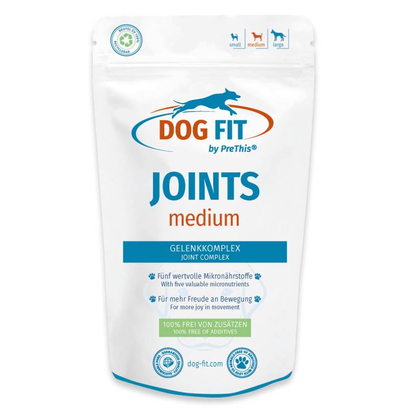 DOG FIT by PreThis® JOINTS » Gelenkpräparat für Hunde 10-25kg » Arthrose, Spondylose, Hüftdysplasie » 60 Kapseln von DOG FIT by PreThis®