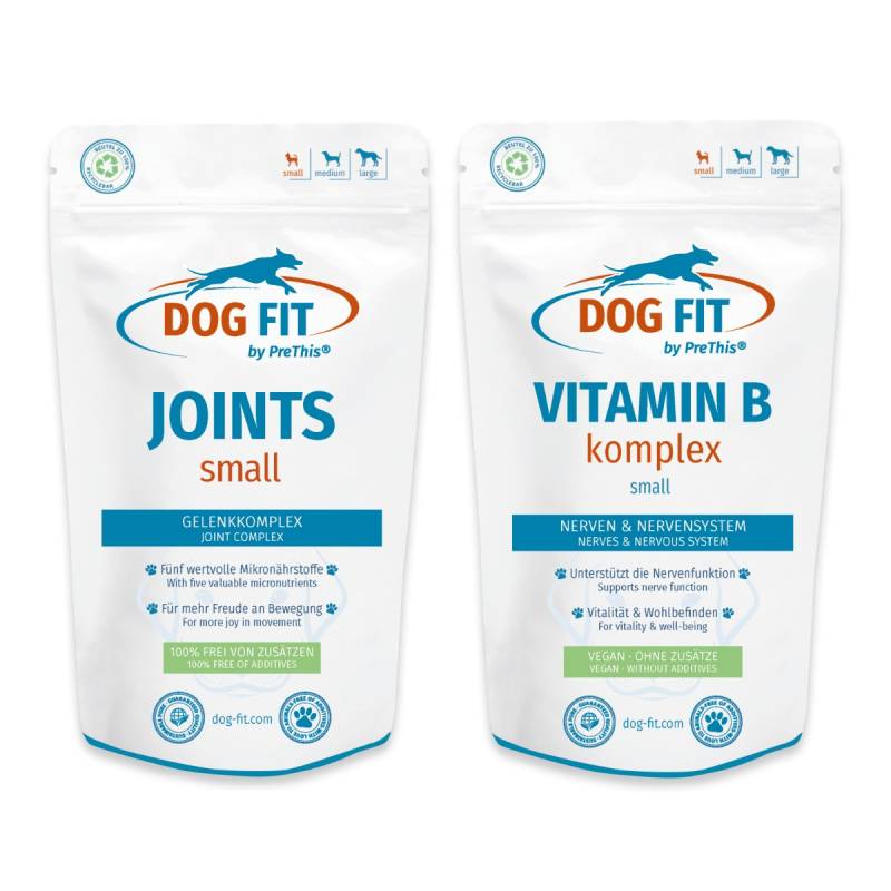 Gelenke & Nerven Kombiset für Hunde | DOG FIT JOINTS & VITAMIN B | In drei Größen | 120 Kapseln ohne Zusätze von DOG FIT by PreThis®
