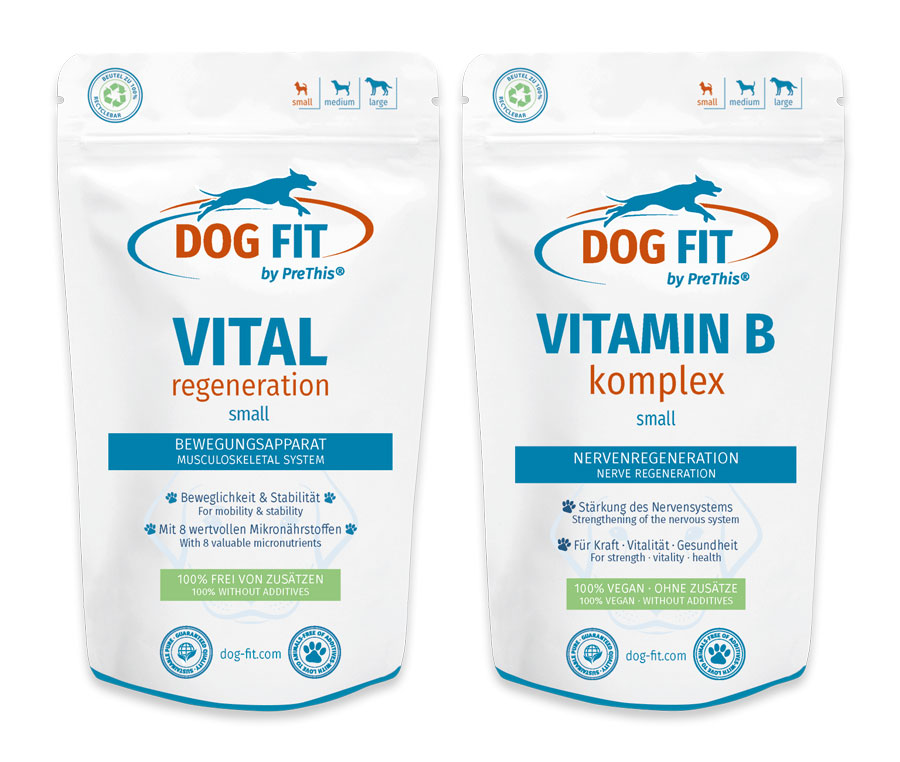 Bandscheiben, Nerven & BÃ¤nder Set Hunde | VITAL regeneration & VITAMIN B | WirbelsÃ¤ule & LÃ¤ufe | DOG FIT by PreThis | small < 10kg | 120 Kapseln von DOG FIT by PreThis