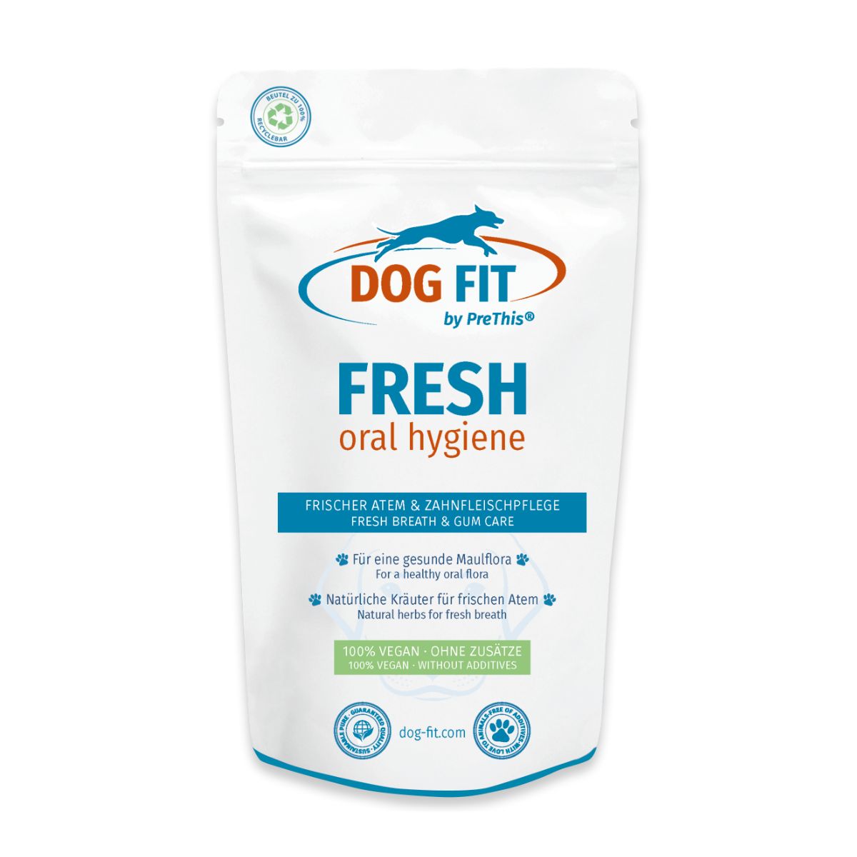DOG FIT by PreThis® FRESH » Bei Mundgeruch & Zahnfleischentzündung für Hunde ohne Zusätze » 60g DOG FIT by PreThis® FRESH » Bei Mundgeruch & Zahnfleischentzündung für Hunde ohne Zusätze » 60g von DOG FIT by PreThis®