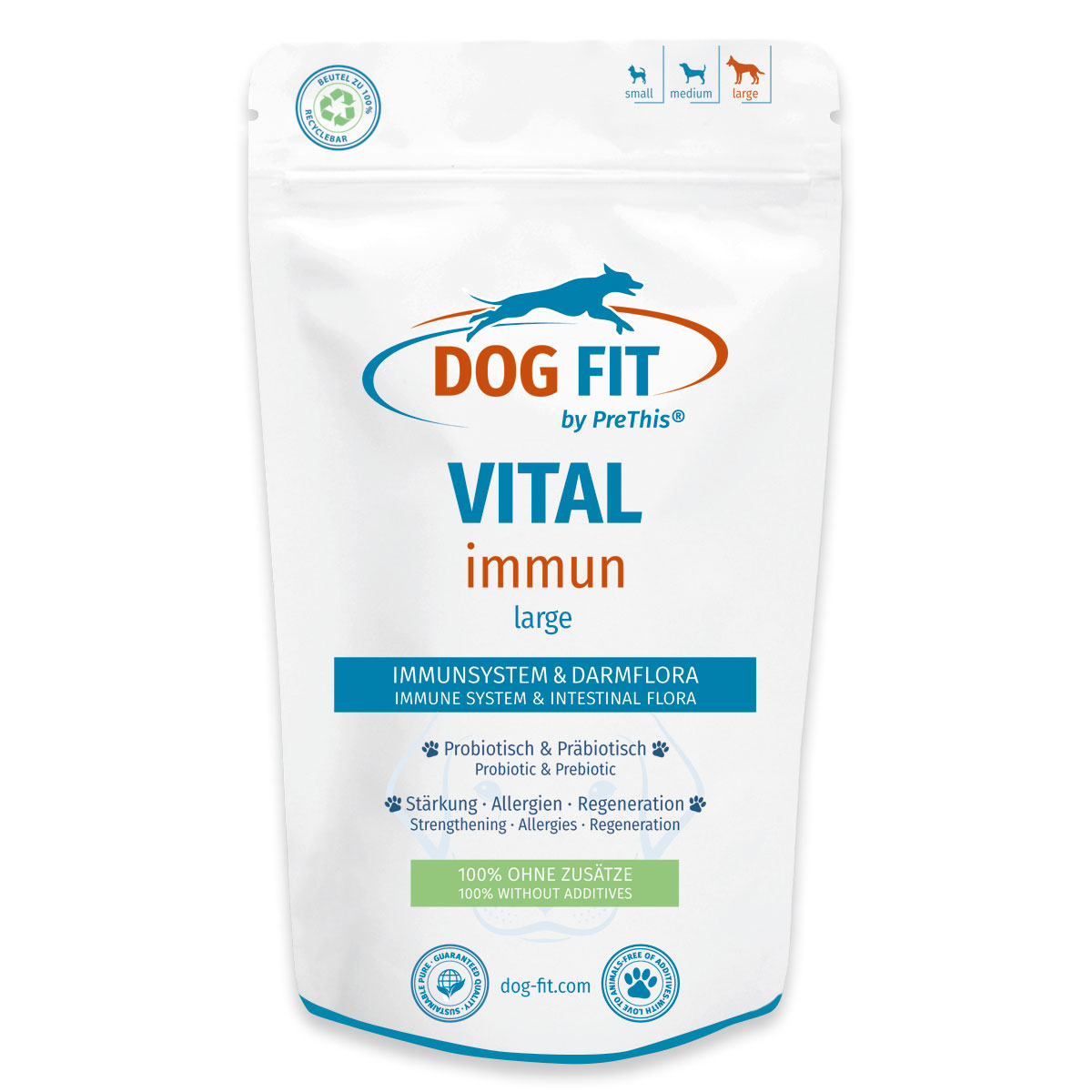 DOG FIT by PreThis® VITAL immun » Immunsystem & Allergie Präparat für Hunde » Pro- & präbiotisch » large ab 25kg » 60 Kapseln DOG FIT by PreThis® VITAL immun » Immunsystem & Allergie Präparat für Hunde » Pro- & präbiotisch » large ab 25kg » 60 Kapseln von DOG FIT by PreThis®