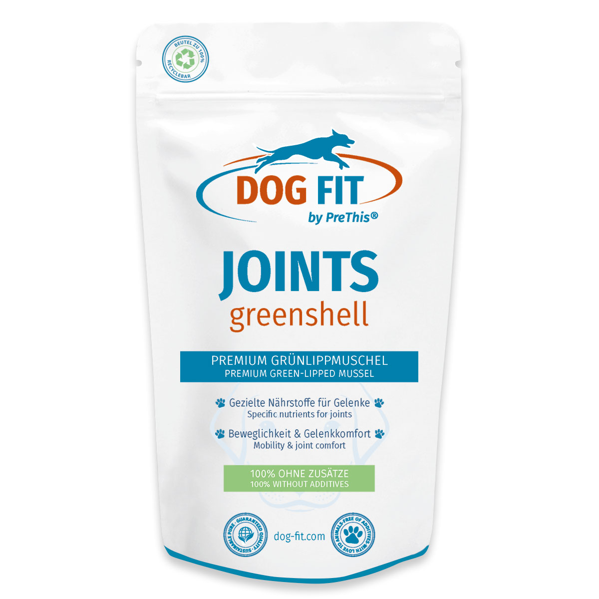 DOG FIT by PreThis® JOINTS greenshell » Grünlippmuschel für Hunde » Gelenke, Knorpel, Bänder und Sehnen » 60 Kapseln DOG FIT by PreThis® JOINTS greenshell » Grünlippmuschel für Hunde » Gelenke, Knorpel, Bänder und Sehnen » 60 Kapseln von DOG FIT by PreThis®