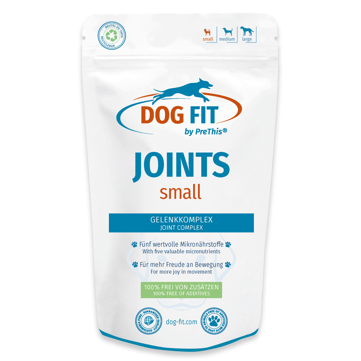 DOG FIT by PreThis® JOINTS » Gelenkmittel für kleine Hunde bis 10kg » Patellaluxation, Arthrose, Spondylose » 60 Kapseln DOG FIT by PreThis® JOINTS » Gelenkmittel für kleine Hunde bis 10kg » Patellaluxation, Arthrose, Spondylose » 60 Kapseln von DOG FIT by PreThis®