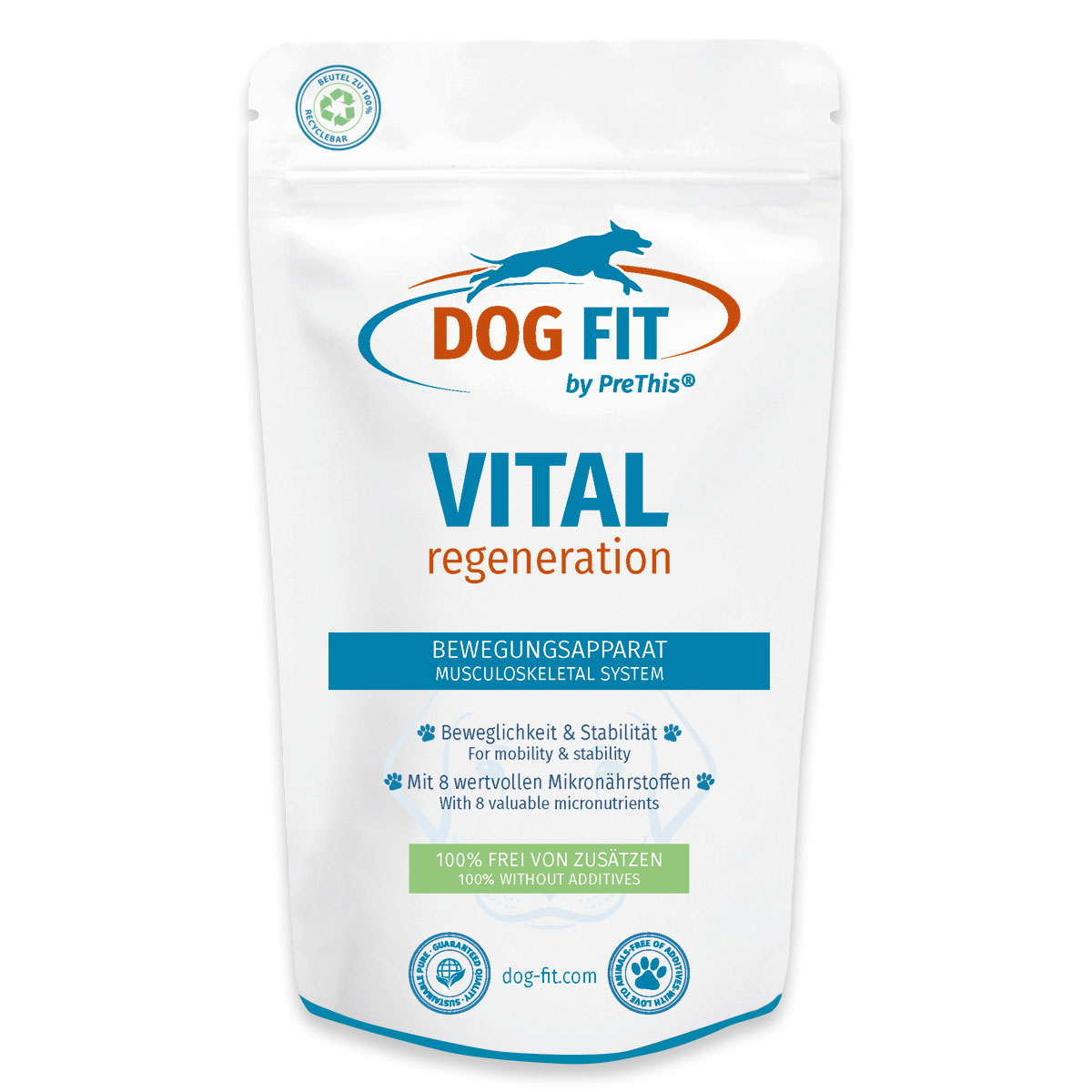 DOG FIT by PreThis® VITAL regeneration » Bandscheiben, Sehnen, Bänder & Knorpel Präparat für Hunde » 60 Kapseln DOG FIT by PreThis® VITAL regeneration » Bandscheiben, Sehnen, Bänder & Knorpel Präparat für Hunde » 60 Kapseln von DOG FIT by PreThis®