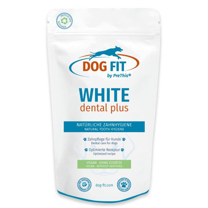 DOG FIT by PreThis® WHITE dental plus » Zahnsteinentferner für Hunde » Natürliche Zahnpflege » 80g von DOG FIT by PreThis®