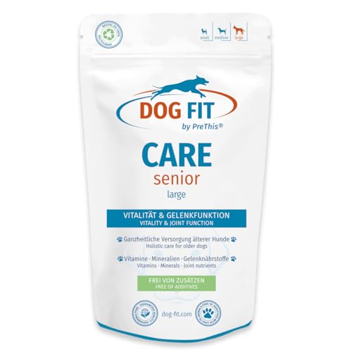 DOG FIT by PreThis® Care Senior für ältere Hunde I Für Vitalität, Wohlbefinden und die Unterstützung der Gelenkfunktion. Mit essenziellen Nährstoffen, ohne Zusätze I Large ab 25 kg von DOG FIT by PreThis