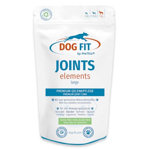 DOG FIT by PreThis® Joints Elements für Hunde I Mit Glucosamin, Chondroitin, MSM & Kollagen I Ohne künstliche Zusätze (Large ab 25 kg) von DOG FIT by PreThis