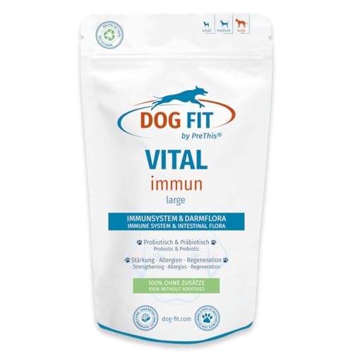 DOG FIT by PreThis® VITAL immun für Hunde I Allergien, Darmaufbau, Immunsystem & Muskelerhalt I Pro- und präbiotisch | ohne Zusätze | Large 25-50kg von DOG FIT by PreThis