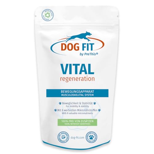 DOG FIT by PreThis® VITAL Regeneration für Hunde I Natürliche Ergänzung zur Unterstützung des Bewegungsapparates I Frei von künstlichen Zusätzen von DOG FIT by PreThis