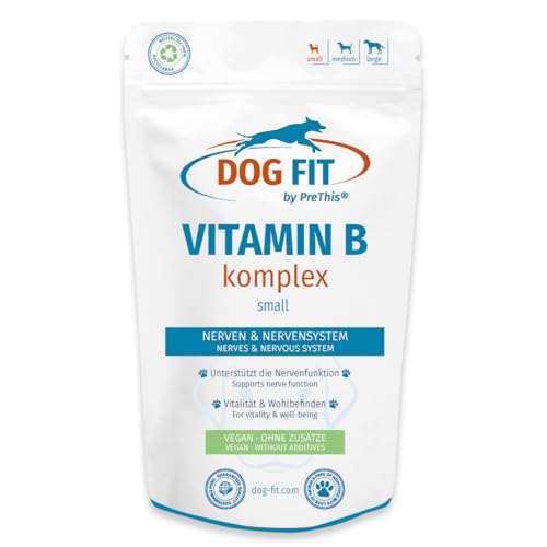 DOG FIT by PreThis® Vitamin B | Unterstützung der normalen Nerven- und Blasenfunktion sowie des Bewegungsapparates von Hunden I Vegan & ohne künstliche Zusätze I small bis 10kg von DOG FIT by PreThis
