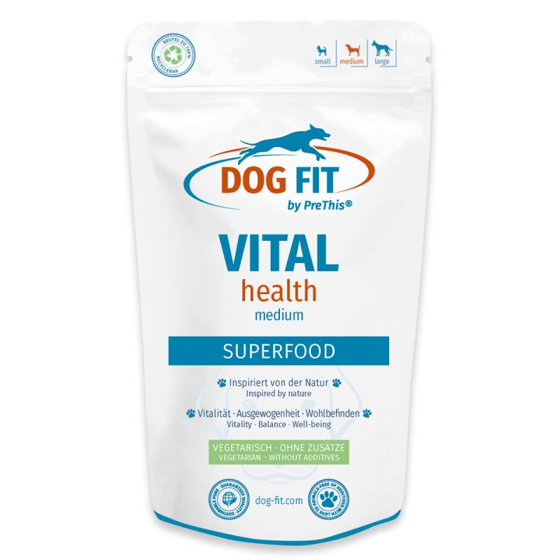Superfood Topping für Hunde 10-25kg | VITAL health mit Reishi, Shiitake, Kurkuma & Ginseng | DOG FIT by PreThis | 120g Superfood Topping für Hunde 10-25kg | VITAL health mit Reishi, Shiitake, Kurkuma & Ginseng | DOG FIT by PreThis | 120g von DOG FIT by PreThis