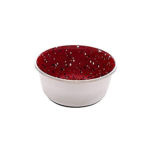 Dogit Futterspender aus Edelstahl, rutschfest, Red Speckle, 950 ml, 200 g von Dogit