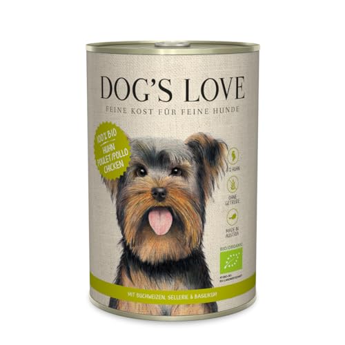 Dog´s Love, Bio, Huhn mit Buchweizen, Sellerie & Basilikum 400 g von DOG'S LOVE