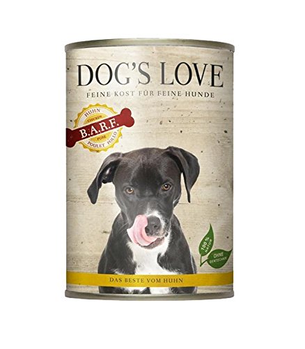 DOG'S LOVE Premium B.A.R.F. - Fleisch pur - Huhn (6 x 400g) von DOG'S LOVE LOVE