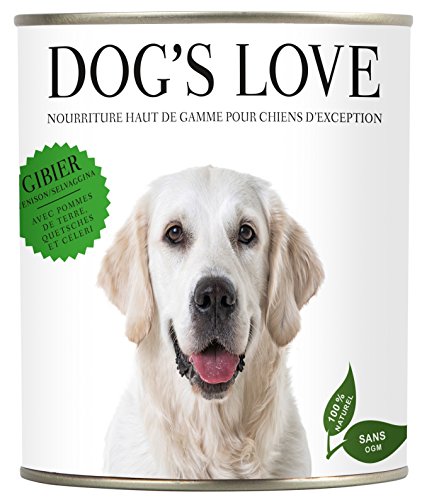 DOG'S LOVE Hundefutter Nassfutter Wild mit Kartoffel, Zwetschke, Sellerie (12 x 400g) von DOG'S LOVE