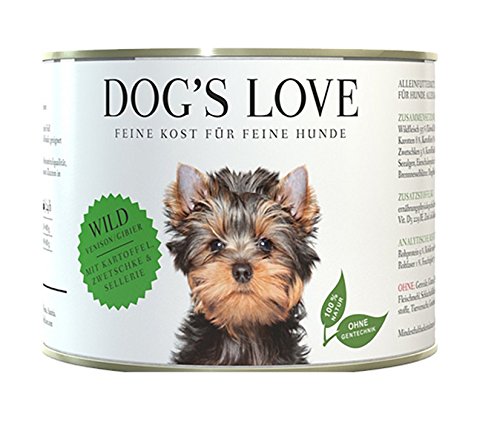 DOG'S LOVE Hundefutter Nassfutter Wild mit Kartoffel, Zwetschke, Sellerie (18 x 200g) von DOG'S LOVE