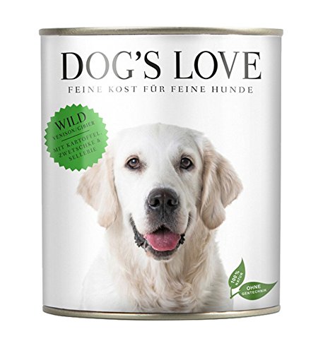 DOG'S LOVE Hundefutter Nassfutter Wild mit Kartoffel, Zwetschke, Sellerie (18 x 800g) von DOG'S LOVE