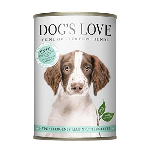 DOG'S LOVE Hypoallergen Ente mit Topinambur & Karotten (18 x 400g) von DOG'S LOVE LOVE