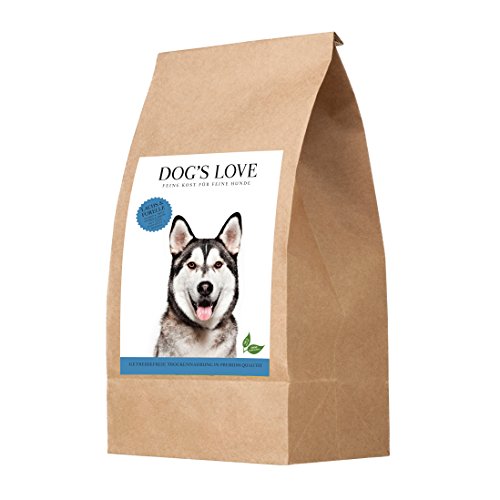 Hundefutter Fisch getrocknet getreidefrei & hypoallergen mit wertvollen Omega 3 Fetten auch für alte Hunde (Senior) – Naturkost – Lachs & Forelle Adult (1 x 12kg) von DOG'S LOVE