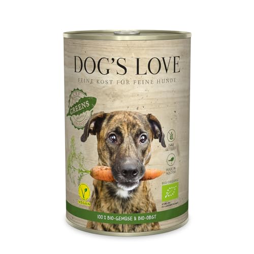 Dog Love Nassfutter 100 % Bio-Gemüse für Hunde – 400 g von DOG'S LOVE