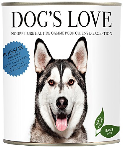 Dogs Love Premium Hundefutter Nassfutter Fisch mit Amaranth, Karotte & Löwenzahn (12 x 200g) von DOG'S LOVE