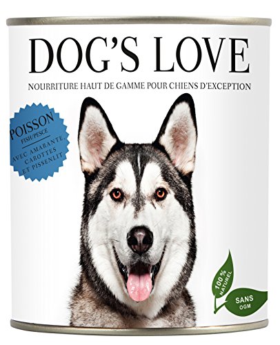Dogs Love Premium Hundefutter Nassfutter Fisch mit Amaranth, Karotte & Löwenzahn (12 x 400g) von DOG'S LOVE