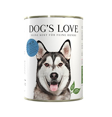 Dogs Love Premium Hundefutter Nassfutter Fisch mit Amaranth, Karotte & Löwenzahn (18 x 400g) von DOG'S LOVE