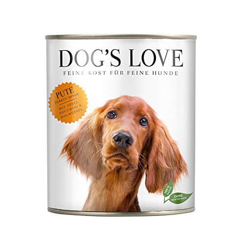 DOG'S LOVE Super Premium Nassfutter | Adult Pute | reichhaltiges und gesundes Alleinfuttermenü | Hundefutter in Lebensmittelqualität Aller Rohstoffe | 100% getreidefrei (6 x 800g) von DOG'S LOVE