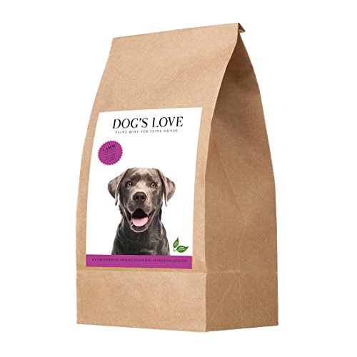 Hypoallergenic Trockenfutter Hund getreidefrei mit wichtigen Nährstoffen & hohem Fleischanteil – Premium Hundefutter mit frischen Zutaten - Naturkost – Lamm Adult (1 x 12kg) von DOG'S LOVE