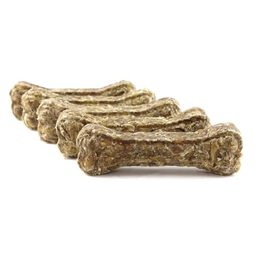 DOGBOSS 100% Natur Kauknochen speziell für kleine Hunderassen (2-10kg) in verschiedenen Geschmackssorten (5er Ente&Apfel 10 cm) von DOGBOSS