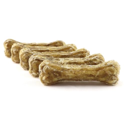 DOGBOSS 100% Natur Kauknochen speziell für kleine Hunderassen (2-10kg) in verschiedenen Geschmackssorten (5er Pansen 10 cm) von DOGBOSS